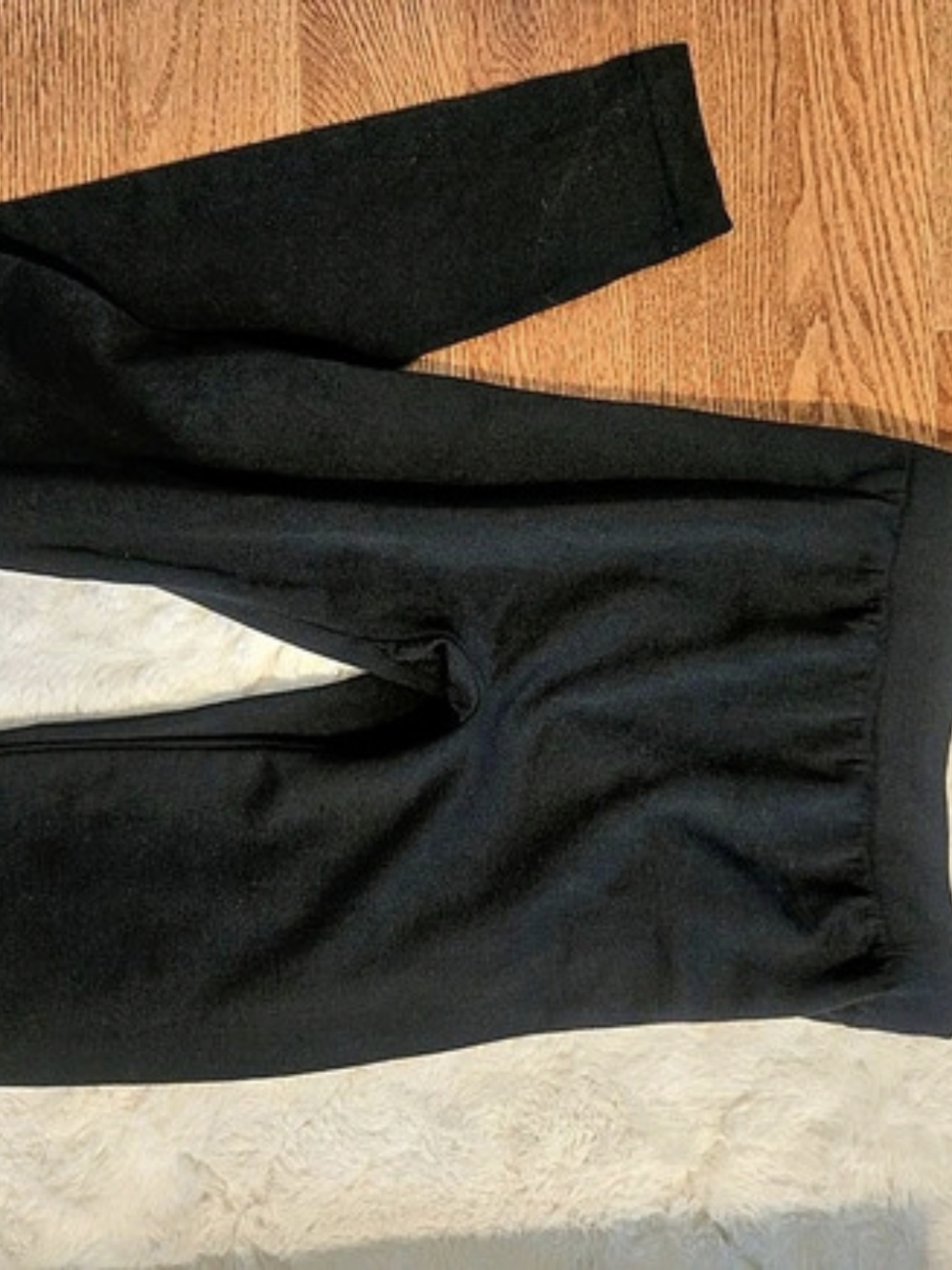 Pink Rose Black Leggings Like New